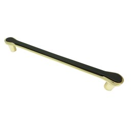 Maner metalic pentru mobilier, model Ruben, distanta dintre gauri = 128 192 mm, finisaj auriu/negru (Distanta dintre gauri: 128 mm)