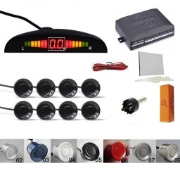 Set senzori parcare cu display si avertizare sonora fata spate, 8s