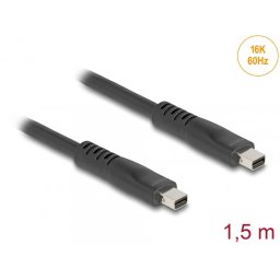 Cablu Mini DisplayPort 16K60Hz/8K120Hz/4K240Hz T-T 1.5m, Delock 81177