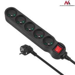 Prelungitor Maclean MCE184 Power strip 5-outlet with switch 3m Cable
