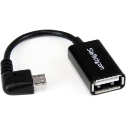 StarTech.com 5in Right Angle Micro USB to USB OTG Host Adapter M/F - Angled Micro USB Male to USB A Female On-The-Go Host Cable Adapter (UUSBOTGRA) - USB adapter - USB to Micro-USB Type B - 12.7 cm