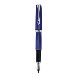 Stilou Diplomat Excellence A2, cu penita M, din otel inoxidabil - Sky-Line Blue Chrome