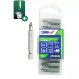 Capete de şurubelnită Pozidriv PZ2x50mm, 10buc cutie din plastic.