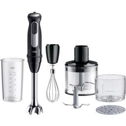 MQ55254M, 1000 W, 25 trepte viteza, Functie Turbo, Tocator SizeControl 500 ml, Pahar gradat 600 ml, Tel, Negru/Inox