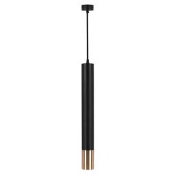 PENDUL CU SOCLU GU10 60X500MM - NEGRU/AURIU