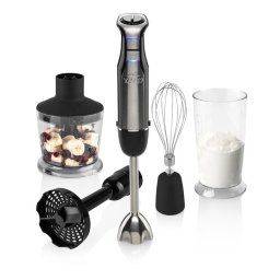 Blender de mana Tasso 5056 90000, 600 W, 6 viteze, atasament special pentru piure, negru