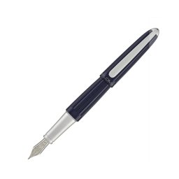 Stilou DIPLOMAT Aero, cu penita M, din otel inoxidabil - midnight blue