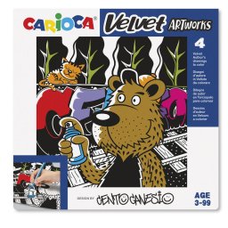 Carte de colorat Carioca Velvet - Graffiti