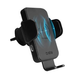Suport auto telefon SBS TESUPWIR15WAUT, incarcare wireless, grila ventilatie, negru