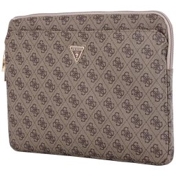 Husa cu Fermoar pentru Laptop, 14" - Guess 4G Triangle Logo (GUCS14ZP4DPTW) - Brown