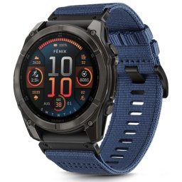 Curea pentru Garmin Fenix 3/3 HR/5X/5X Plus/6X/6X Pro/7X/7X Pro Solar - Techsuit Watchband QuickFit 26mm (W070) - Nightshade Blue