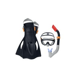 Set scufundări Mască, Snorkel, Labe de înot Negre Bestway 25020