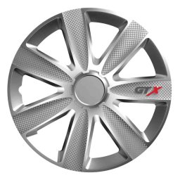 Capac roată auto argintiu carbon gtx 16" inch