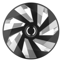 Capac roată Vector RC negru și argintiu 14