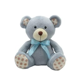 Mascotă ursuleț de pluș cu buline gri 30 cm