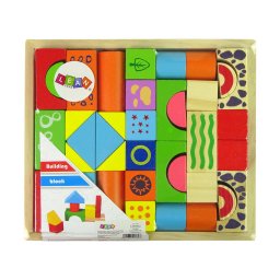 Set de blocuri de lemn cu forme de castel