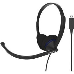 Casti CS200 USB Headsets, On-Ear, Wired, Microphone, Black