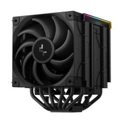 COOLER DeepCool "Ak620 Digital Pro" skt. Intel si AMD, racire cu aer, vent. 2 x 120mm, 500 - 1750 rpm, 6 heatpipes, inaltime 163mm, afisaj digital, LED RGB adresabil,"R-AK620-BKAPMN-G" (timbru verde 2 lei)
