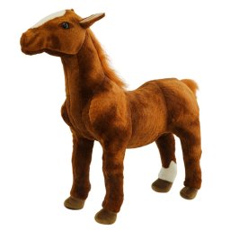 Jucărie de pluș cal de pluș mascotă maro 40cm x 37cm