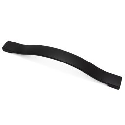 Maner metalic pentru mobilier, model Perra, distanta dintre gauri = 128 160 224 mm, finisaj negru mat (Distanta dintre gauri: 128 mm)