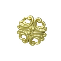 Buton metalic pentru mobilier model BAGDAD, 37x26 mm, finisaj auriu mat