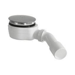 Sifon jos pentru cădiță de duș Bruckner DN40/50 alb/oțel inoxidabil lustruit