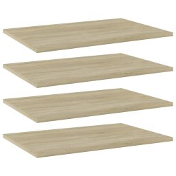 Placi biblioteca, 4 buc, stejar sonoma, 60 x 40 x 1,5 cm, PAL GartenMobel Dekor