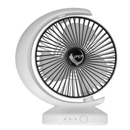 Ventilator mic de birou alimentat prin USB 3 viteze culoare alba