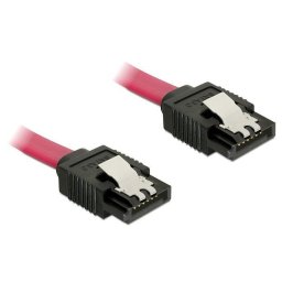 Delock Cable SATA 6 Gb/s 20 cm straight/straight metal red