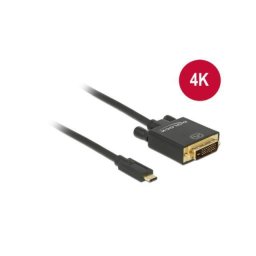 Delock Cable USB Type-C male > DVI 24+1 male (DP Alt Mode) 4K 30 Hz 1 m black