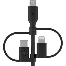 CAC001BT1MBK USB/Micro-USB/Lightning/USB Type-C 1m Negru