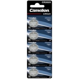 Lithium Button celles 3V (CR2025), 5-pack