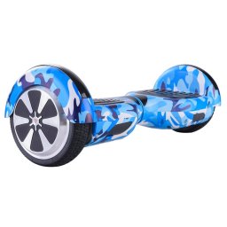Hoverboard cu roti de 6.5 inch- design camuflaj albastru