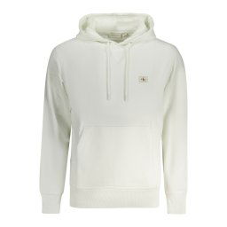 Calvin Klein Jeans hanorac barbati cu glugă si mini logo, regular fit, alb (Marime: L)