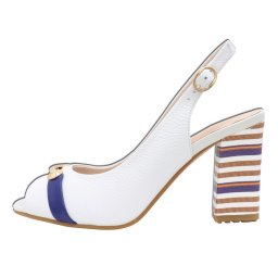 Sandale dama, Epica, JI1L488-R170-N507BZT-13-N-Alb, elegant, piele naturala, cu toc, alb (Marime: 39)
