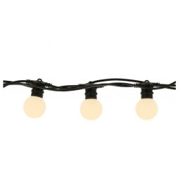Pachet ghirlanda 20m, E27, IP65 cu 20 becuri LED 1W lumina calda