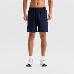 Pantalon scurt de fitness respirant, buzunare cu fermoar, bleumarin, bărbați