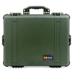 Geanta de protectie Peli Large Case 1600 Kaki (Optiuni incluse: Burete pretaiat)