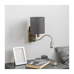 Lampă LED de perete BRILAGI NUBILA 1xE27/25W/230V + LED/3W crom/antracit