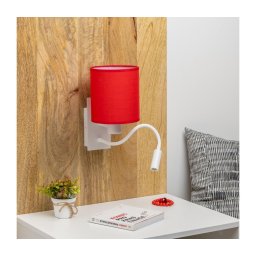 Lampă LED de perete Brilagi NUBILA 1xE27/25W/230V + LED/3W alb/roșu