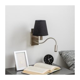 Lampă LED de perete BRILAGI NUBILA 1xE27/25W/230V + LED/3W crom mat/negru