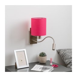 Lampă LED de perete Brilagi NUBILA 1xE27/25W/230V + LED/3W crom mat/roz