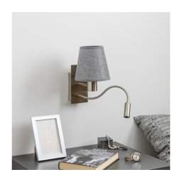Lampă LED de perete BRILAGI NUBILA 1xE27/25W/230V + LED/3W crom mat/gri