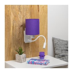Lampă LED de perete Brilagi NUBILA 1xE27/25W/230V + LED/3W alb/mov
