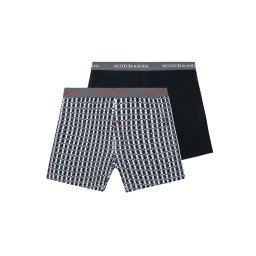 SCOTCH & SODA Lenjerie (Pack of 2) Modal Knit Boxer SSSP25M273377 SC009 black/white