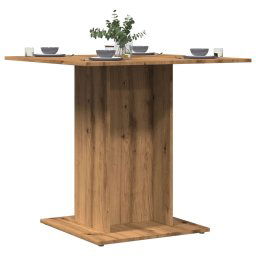Masa bucatarie, stejar artizanal, 80x80x75 cm, lemn prelucrat GartenMobel Dekor