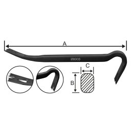 Ranga 24'' (600mm) INGCO HWBA01242