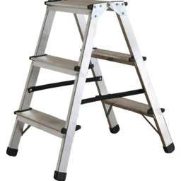 Scara aluminiu dubla 3+3 trepte, 58cm, 150kg, ROTOR KMH1203