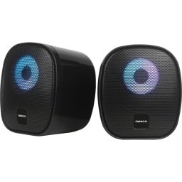 Boxe USB cu retroiluminare RGB 2x3W/5V negru