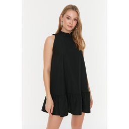 Trendyol Black Aduna detaliat mini tricotat rochie țesută